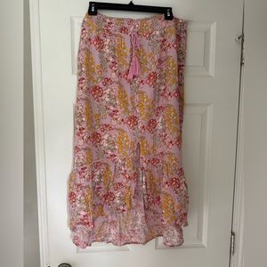 Wonderly Floral High-Low Skirt